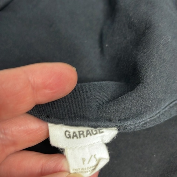 Garage Black Cropped Tube Top Double Layer Stretch Size S - Picture 4 of 8
